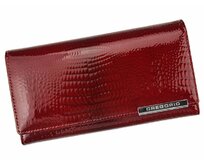 Červená kožená peněženka Gregorio GF106 červená, kůže