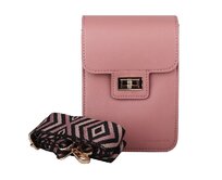 Malá pevná růžová crossbody kabelka (taštička) na mobil David Jones CM7294 růžová, syntetická kůže