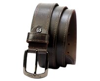 Tmavěhnědý pánský kožený opasek Pierre Cardin 5071 délka 135/120 cm tmavěhnědá, kůže