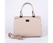 Béžová středně velká elegantní kabelka do ruky FLORA&CO F6346 šedá, syntetická kůže