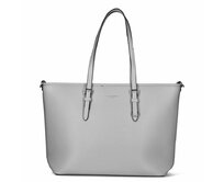Světlešedá velká elegantní kabelka na rameno FLORA&CO 1808 světlešedá, syntetická kůže