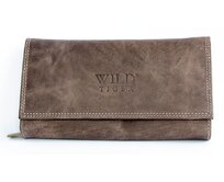 Hnědá dámská kožená peněženka Wild Tiger hnědá, kůže