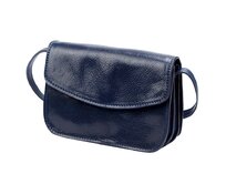 Malá lovecká tmavěmodrá kožená crossbody kabelka Florence no. 11 tmavěmodrá, kůže