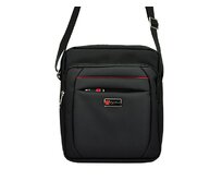 Středně velká černá crossbody taška Bag Street no. 2364 černá, polyuretan
