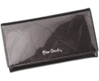 Lesklá šedá kožená peněženka Pierre Cardin 02 LEAF 114 šedá, kůže
