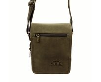 Malá khaki kožená crossbody taška Always Wild 5047-TGH khaki, kůže
