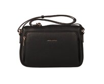 Tříoddílová středně velká černá crossbody kabelka David Jones 7429 černá, syntetická kůže