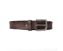 Tmavěhnědý pánský kožený opasek Bellugio 132 délka 145/130 cm tmavěhnědá, kůže