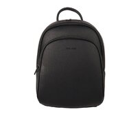 Středně velký městský černý batoh David Jones CM7469 s obsahem cca. 8l černá, syntetická kůže