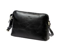 Malá kožená černá crossbody kabelka El Forrest černá, kůže