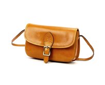Hořčicová pevná kožená crossbody kabelka Florence 05 hořčicová, kůže