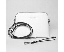 Malá pevná bílá crossbody kabelka FLORA&amp;CO F3772 bílá, syntetická kůže