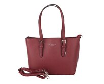 Tmavěčervená (bordó) elegantní pevná kabelka na rameno FLORA&amp;CO F9179 tmavěčervená, syntetická kůže