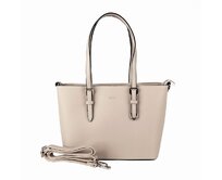 Béžová elegantní pevná kabelka na rameno FLORA&amp;CO F9179 béžová, syntetická kůže