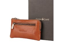 Luxusní kožená hladká světlehnědá klíčenka Gianni Conti no. 073 světlehnědá, kůže