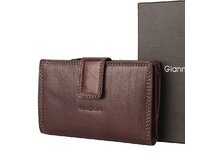 Kvalitní kožená peněženka Gianni Conti no. 046 tmavěhnědá tmavěhnědá, kůže