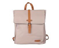 Velký městský béžový batoh FLORA&CO H6725 s obsahem cca 10l, formát A4 béžová, syntetická kůže