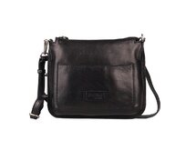 Malá černá kožená crossbody kabelka Gianni Conti no. 554 černá, kůže