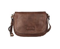 Malá tmavěhnědá kožená crossbody kabelka Gianni Conti no. 439 tmavěhnědá, kůže