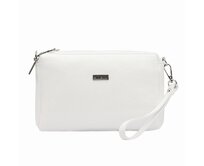 Malá tříoddílová kožená bílá crossbody kabelka Mia More no. 42 bílá, kůže