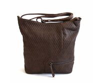 Kávová crossbody kabelka SR-5343 hnědá, syntetická kůže