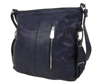 Tmavěmodrá crossbody kabelka Mahel 67-MH modrá, syntetická kůže
