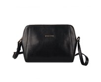 Dvouoddílová luxusní černá dámská kožená crossbody kabelka Marta Ponti A19 černá, kůže