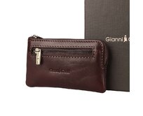 Luxusní kožená hladká tmavěhnědá klíčenka Gianni Conti no. 073 tmavěhnědá, kůže