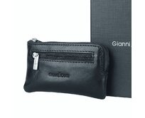 Luxusní kožená hladká tmavěmodrá klíčenka Gianni Conti no. 073 tmavěmodrá, kůže