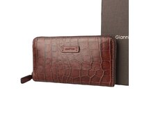 Luxusní tmavěhnědá kožená peněženka Gianni Conti no. 9498 tmavěhnědá, kůže