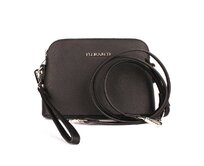 Malá pevná černá crossbody kabelka FLORA&CO F3765 černá, syntetická kůže