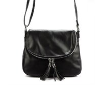 Černá kožená crossbody kabelka David Luka no. 023 černá, kůže