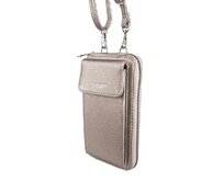 Malá antická zlatá crossbody kabelka (pouzdro na mobil a peněženka) Flora no. 60 antická zlatá, koženka, polyuretan