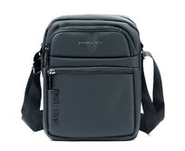 Tmavěšedá dvouoddílová crossbody taška Pierre Cardin 2061 tmavěšedá, syntetická kůže