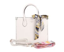 Bílá středně velká elegantní kabelka do ruky FLORA&CO H6935 bílá, syntetická kůže