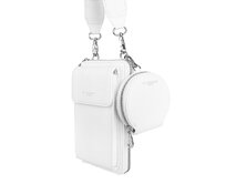 Malá bílá crossbody kabelka (pouzdro na mobil a peněženka) Flora no. 50 bílá, koženka, polyuretan