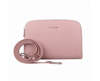 Tříoddílová malá světlerůžová crossbody kabelka David Jones CM6793F světlerůžová, syntetická kůže