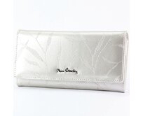 Krémová lesklá kožená peněženka Pierre Cardin LEAF 106 krémová, kůže