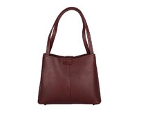 Tříoddílová tmavěvínová kabelka na rameno David Jones CM7176 tmavěvínová, syntetická kůže