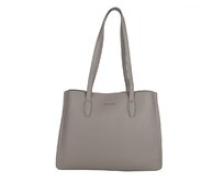 Velká tříoddílová hnědo-šedá kabelka na rameno David Jones CM7796 hnědo-šedá, syntetická kůže