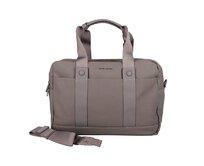 Dvouoddílová hnědo-šedá taška do ruky David Jones CM7720 na notebook hnědo-šedá, syntetická kůže, látka