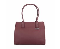 Velká tmavěvínová kabelka na rameno David Jones CM7714 na formát A4 tmavěvínová, syntetická kůže