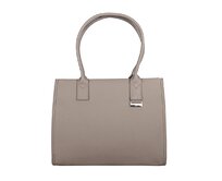 Velká hnědo-šedá kabelka na rameno David Jones CM7714 na formát A4 hnědo-šedá, syntetická kůže