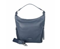 Střední/velká modro-šedá kabelka na rameno David Jones CM7422 modrá, syntetická kůže