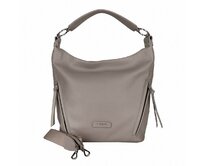 Střední/velká šedo-hnědá kabelka na rameno David Jones CM7422 šedo-hnědá, syntetická kůže