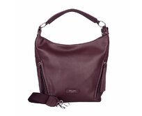 Střední/velká tmavěvínová kabelka na rameno David Jones CM7422 tmavěvínová, syntetická kůže