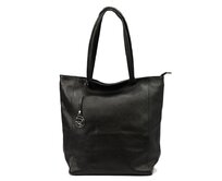 Velká černá kožená kabelka na rameno/do ruky Gregorio no. 28 černá, kůže