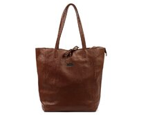 Velká hnědá kožená kabelka na rameno/do ruky MiaMore no. 014 hnědá, kůže