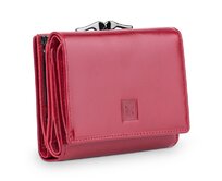 Tříoddílová malá červená kožená peněženka VerMari no. 47 červená, kůže