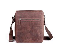 Velká hnědá kožená crossbody taška GreenWood no. 584 na formát A4 hnědá, kůže